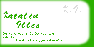 katalin illes business card