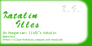 katalin illes business card